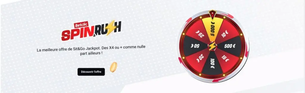 Spin & Rush Betclic poker