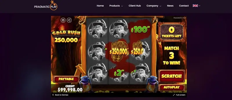 Gold Rush incontournable jeux de grattage