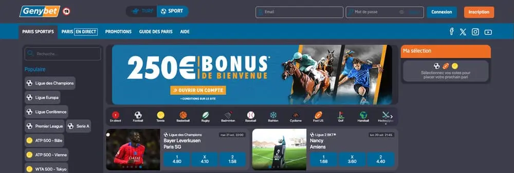 Genybet site de paris hippiques et sportifs