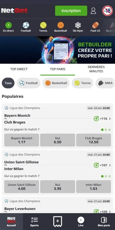 L'appli mobile pour jouer sur Netbet