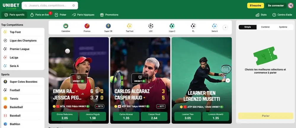 Unibet sport paris sportifs