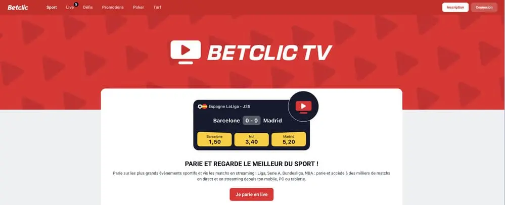 Betclic TV le meilleur du sport en direct