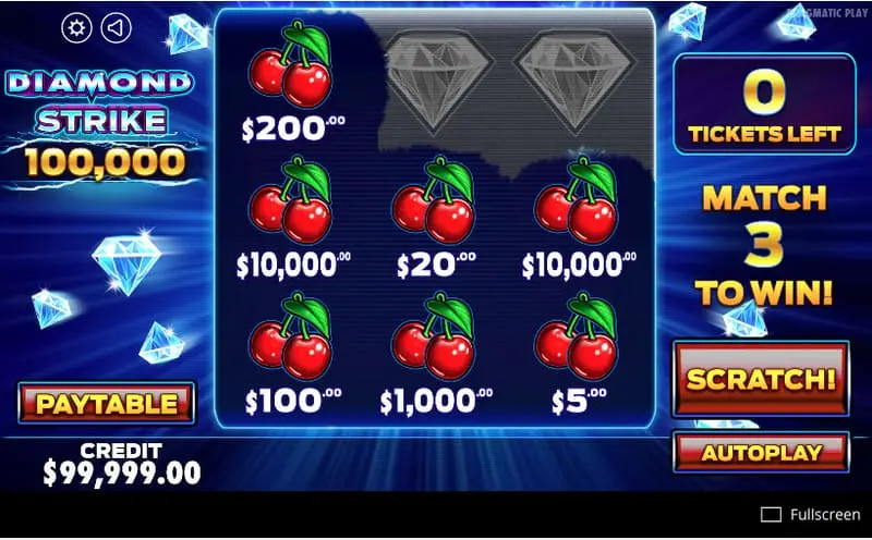 Diamond strike, grattez et gagnez