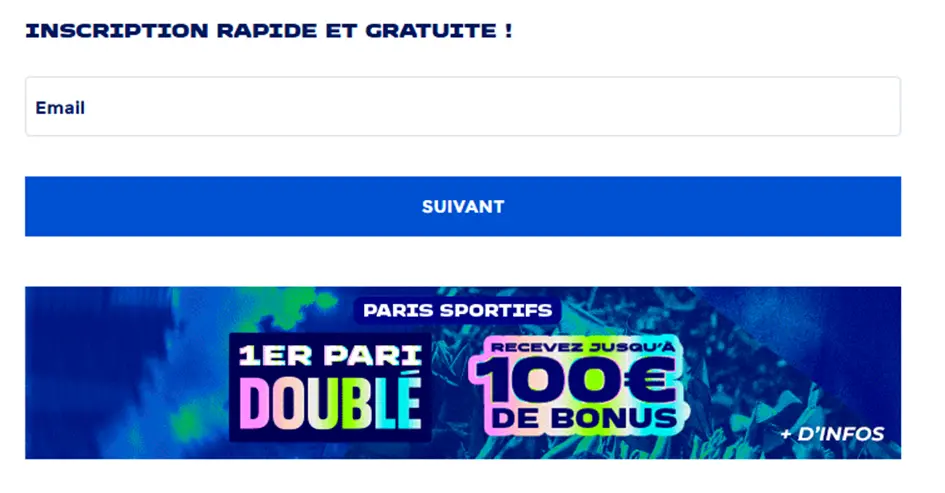 Parions Sport inscription