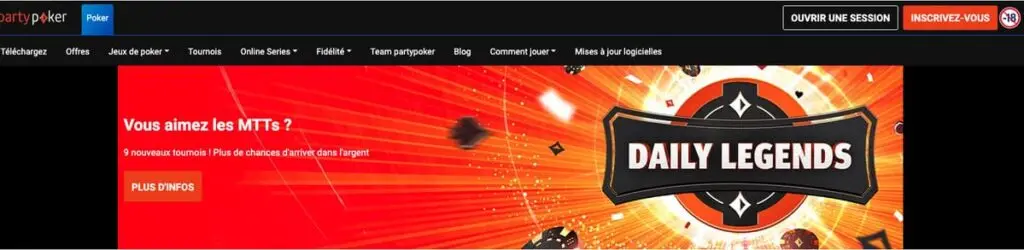 Les tournois sur PartyPoker