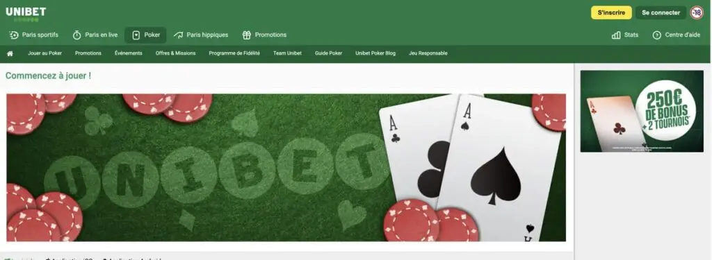 Unibet jeux de poker 