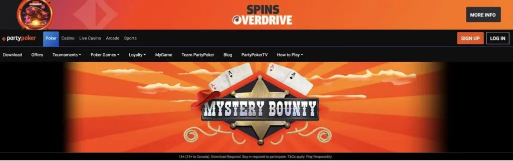 Les tournois de video poker sur PartyPoker