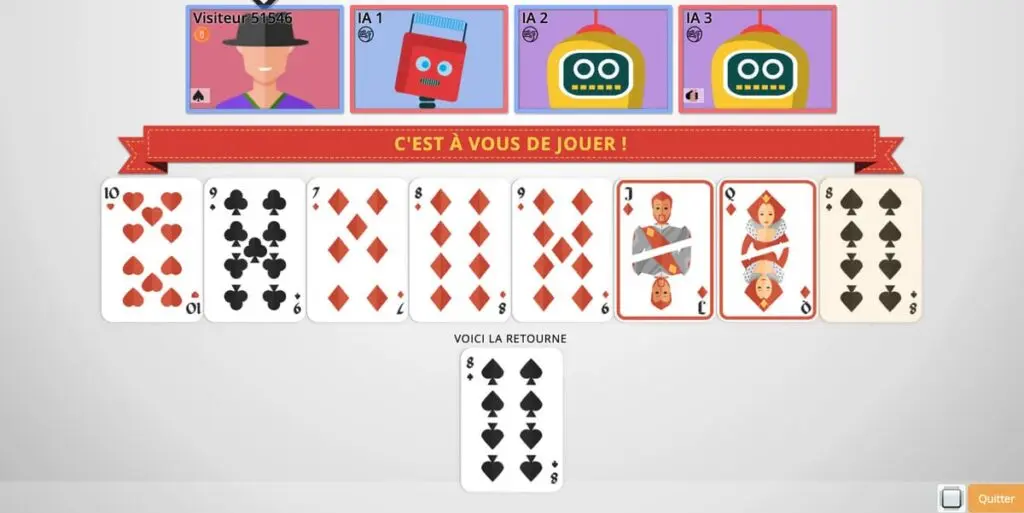 jouer à la belote en ligne gratuitement