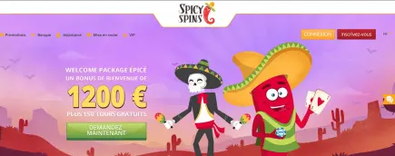 Decouvrez le Casino Spicyspins et son bonus de 1500 euros !