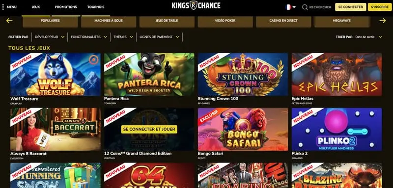 Les jeux Kings Chance casino