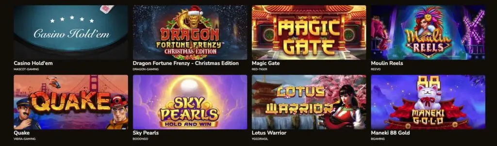 Les jeux sur Kings Chance casino