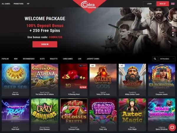 Notre avis sur le Cobra Casino