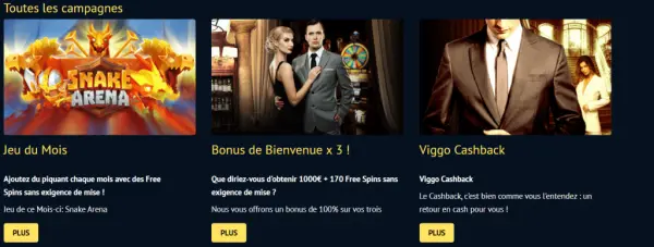 Les bonus exclusifs du casino Viggoslots 