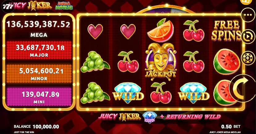 Juicy Joker Mega Moolah – Microgaming