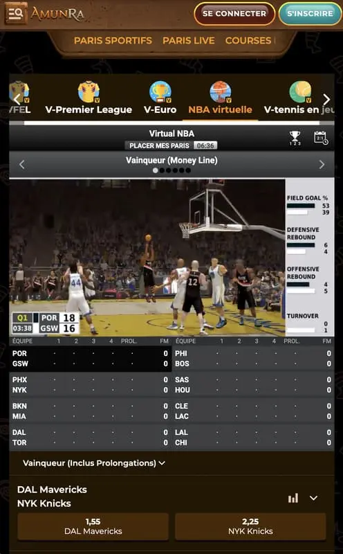 Jouer à la NBA sur mobile avec AmunRa