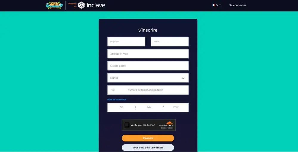 Lucky Treasure connexion