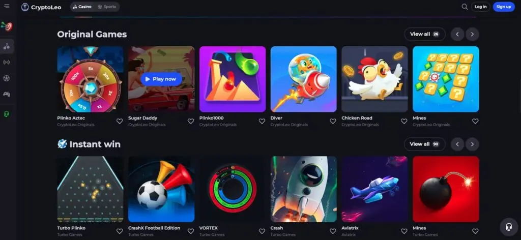 Jeux originaux CryptoLeo