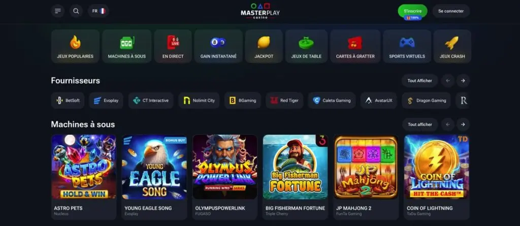 Masterplay casino les machines à sous