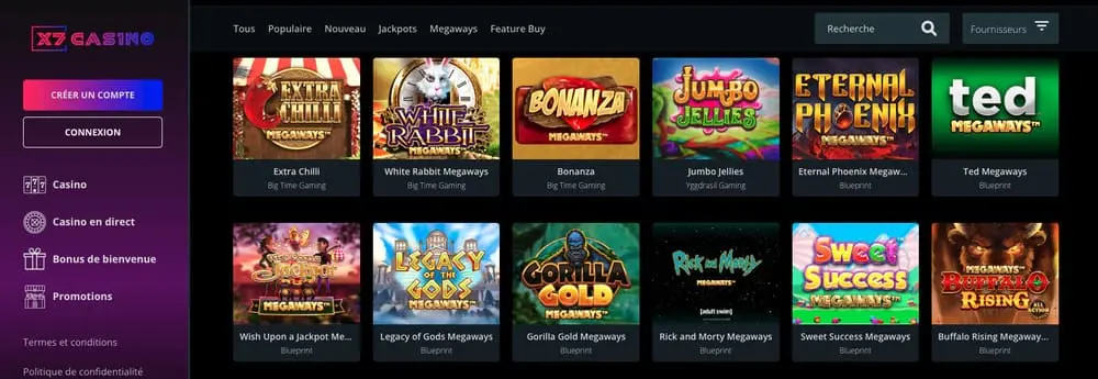 Machine à sous X7 casino