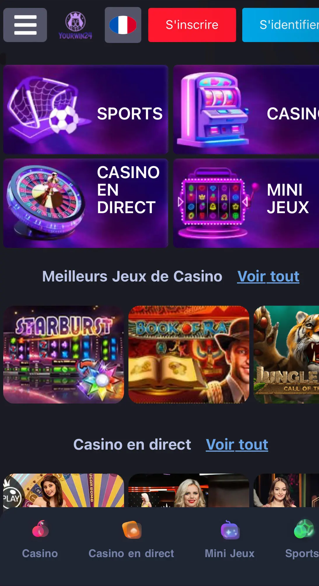 Yourwin24 casino mobile