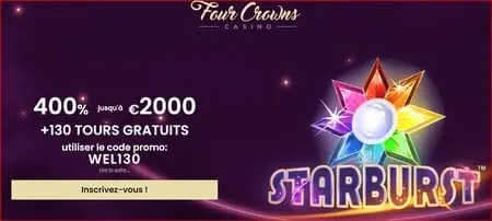 Four Crowns casino et son méga bonus de bienvenue