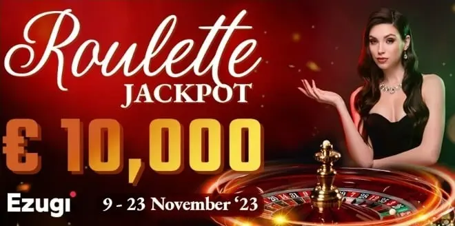 Ezugi Roulette Jackpot, 10.000€ de Prize Pool