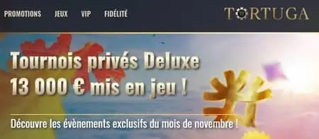 Casino Tortuga: les tournois exclusifs de novembre