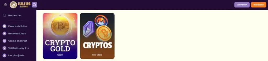 La Crypto sur Julius casino