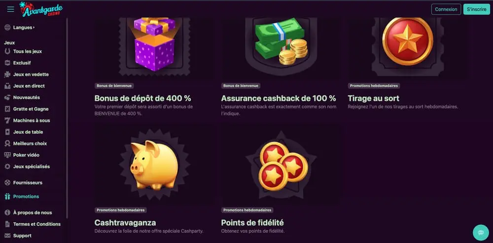 Les promotions AvantGarde