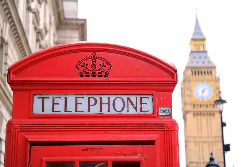 Cabine de telephone Londres UK