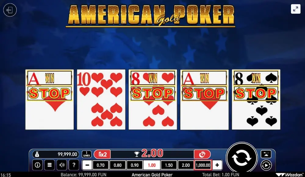 American Poker Gold (Wazdan) - video poker