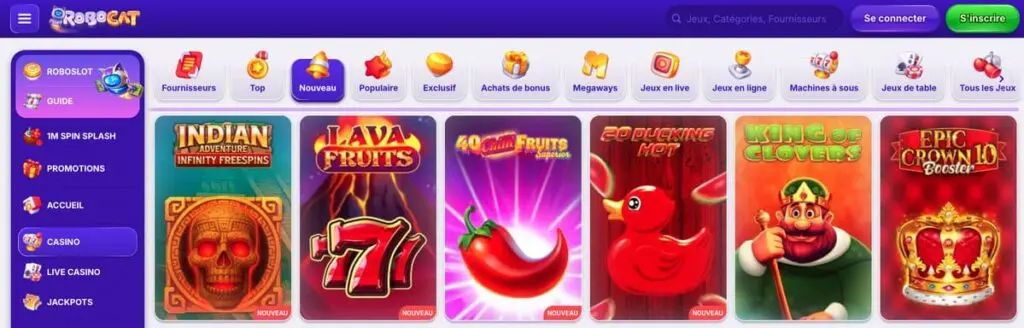 Live CAsino de Robocat