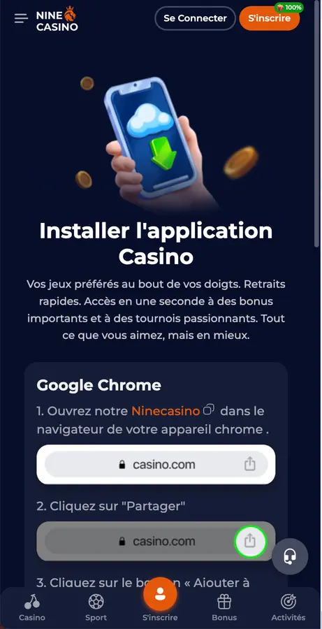 Application Nine casino