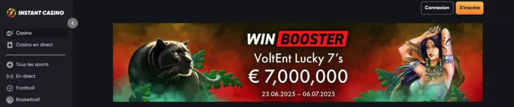 Le cashout possible sur Instant Casino