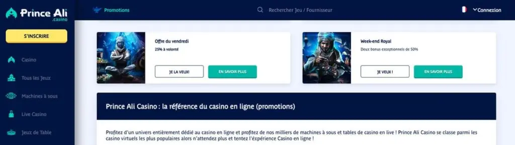 Les bonus du week-end Prince Ali