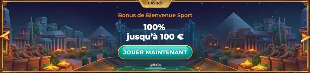Bonus bienvenue sport AmunRa 