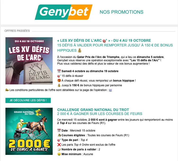 Genybet promotions