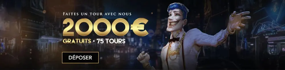 Casino Joka Un bonus de bienvenue classique pour gagner jusqu’à 2000€ et 75 free spins