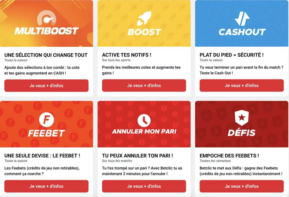 Promos Betclic Sport