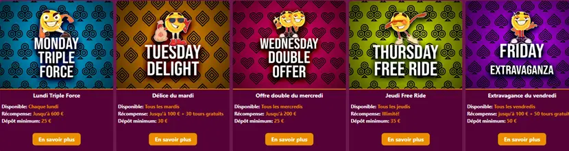 Offres de bonus Lets Jackpot