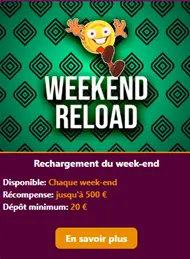 Bonus de recharge du week end  Lets Jackpot