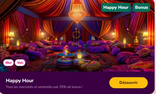 Happy Hour sur Wild Sultan