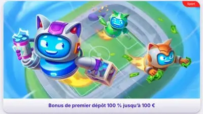 Bonus de bienvenue sport Robocat