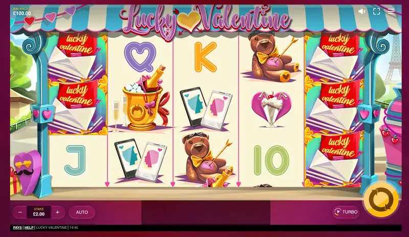 Lucky Valentine machine à sous de Red Tiger Gaming 