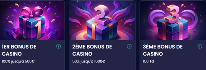 Bonus de bienvenue Boomsbet casino