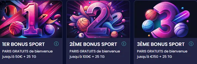 Bonus de bienvenue sport Boomsbet casino