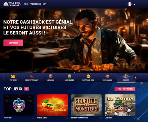 Les jeux de Wild Dice casino