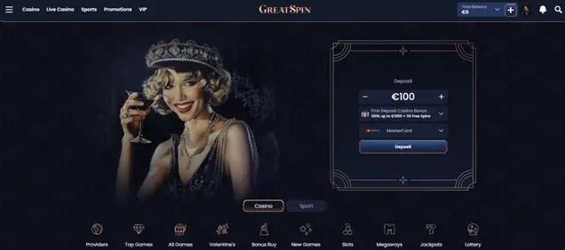 Jeux du casino Greatspin