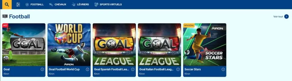 Les sports virtuels de Dolfwin casino