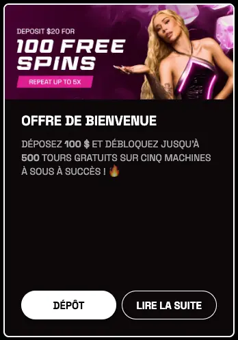 500 Tours Gratuits – Bonus de Bienvenue Motherland Casino